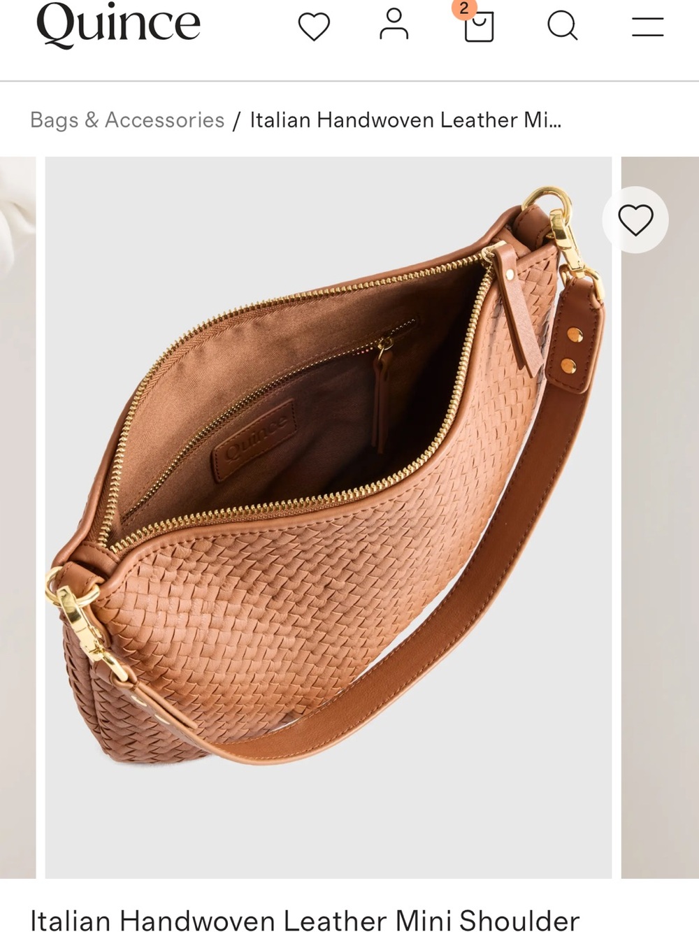 Italian Handwoven Leather Mini Shoulder Bag - Picture 3 of 6